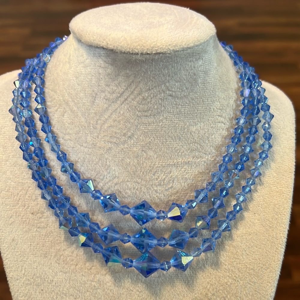 Vintage Blue AB Necklace